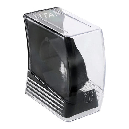 Titan Quartz Analog Champagne Dial Stainless Steel Strap Watch for Women