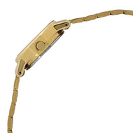 Titan Quartz Analog Champagne Round Dial Golden Stainless Steel Strap Watch For Women