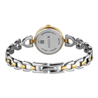 Titan Silver Dial Dual Tone Metal Strap Analog Watch for Women 2601BM01