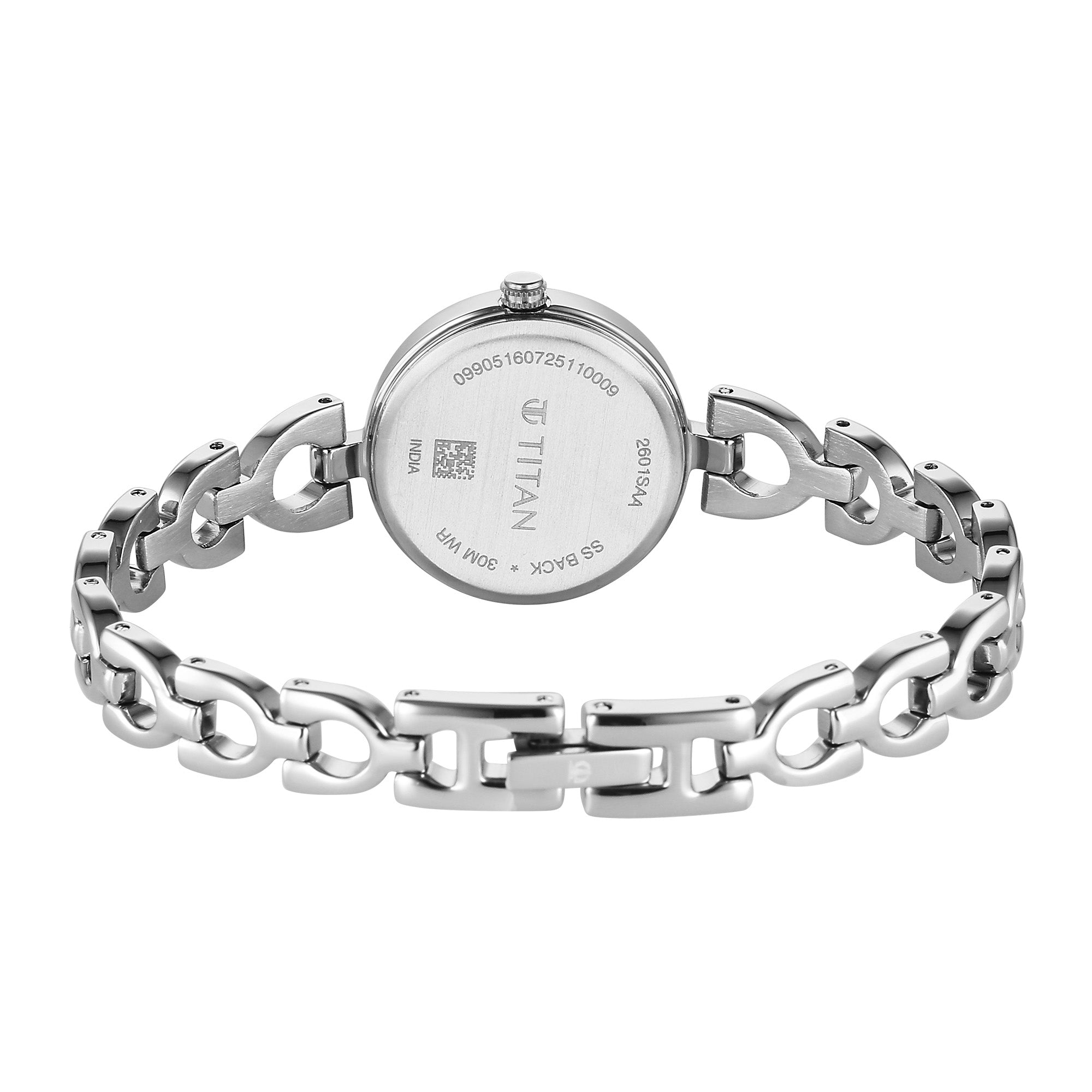 Titan Silver Dial Metal Strap Analog Watch for Women