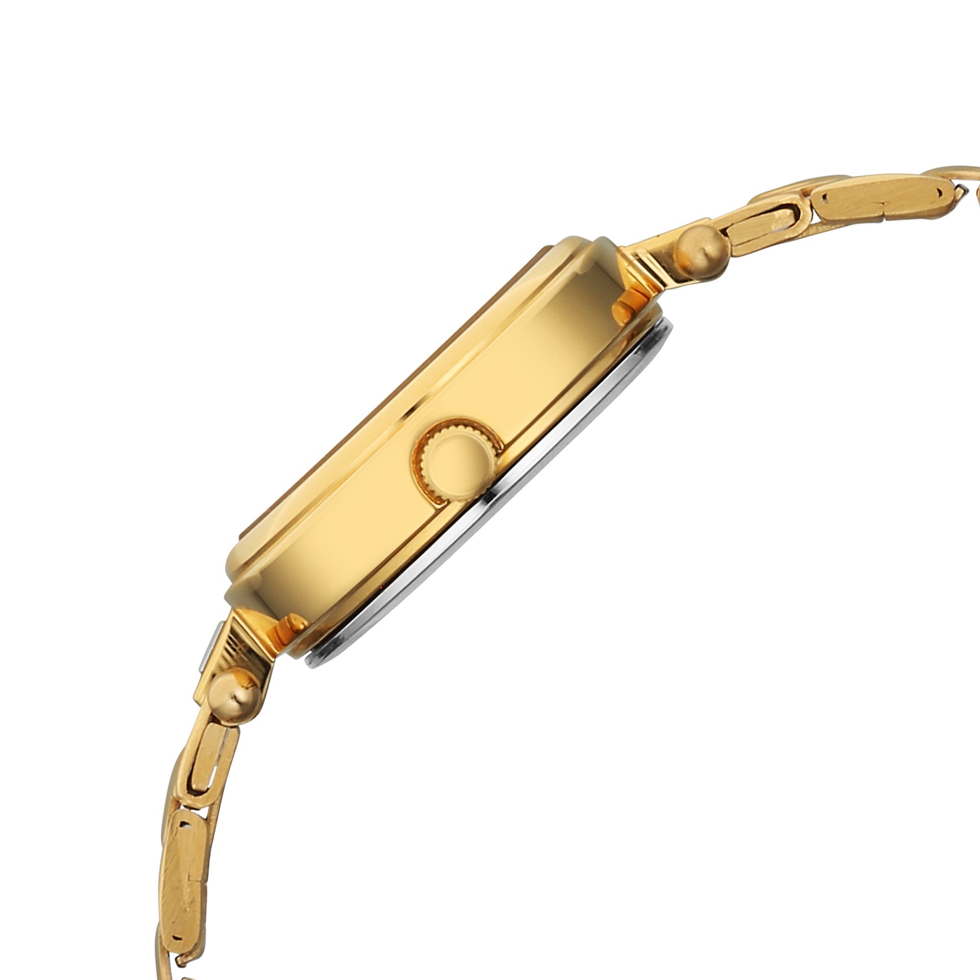 Titan Silver Dial Gold Metal Strap Analog Watch for Women