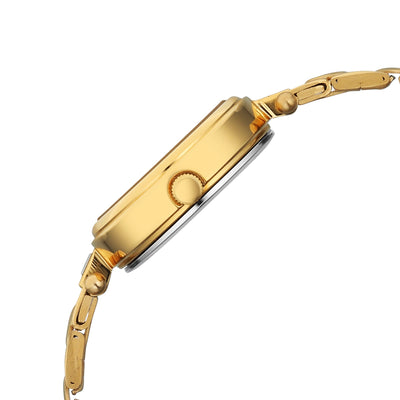 Titan Silver Dial Gold Metal Strap Analog Watch for Women 2601YM05