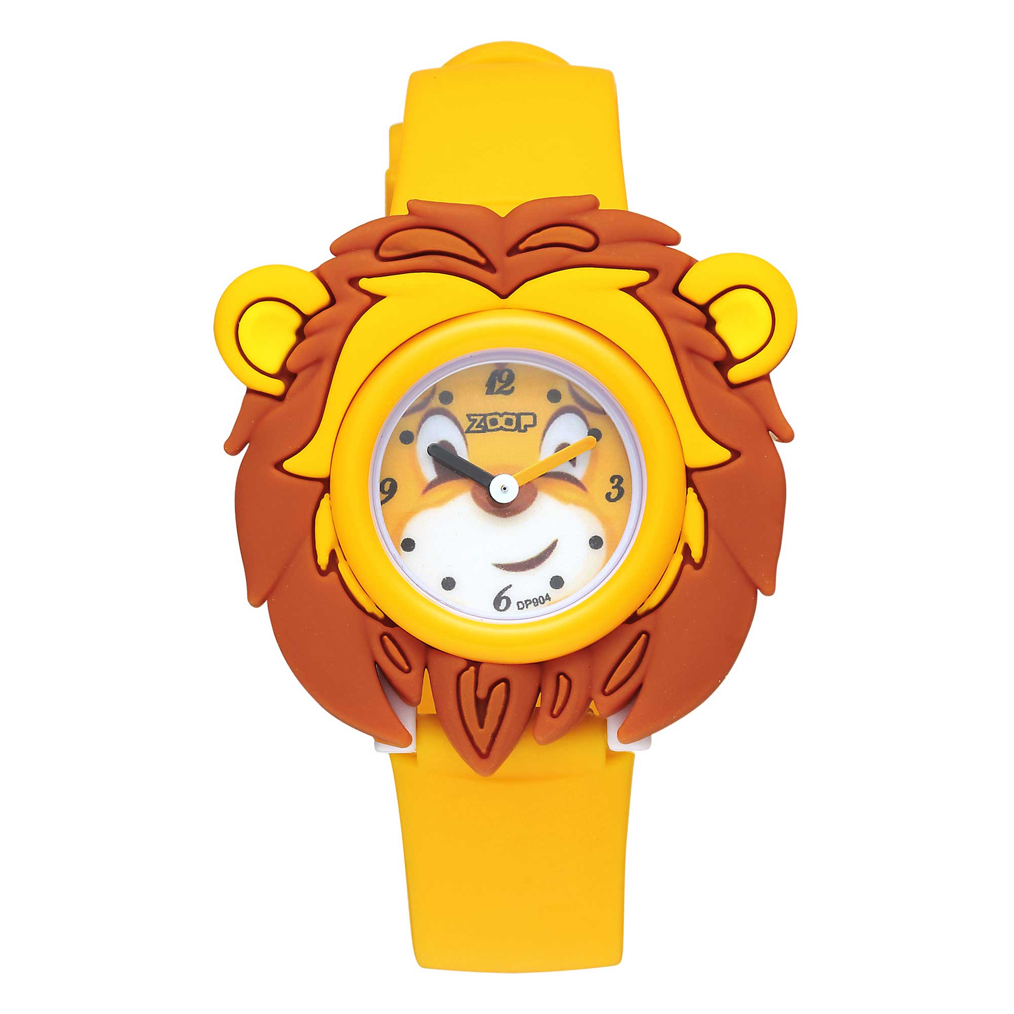 Zoop Analog Lion Watch with Yellow Dial & Yellow Strap for Boys Girls Kids, from House of Titan