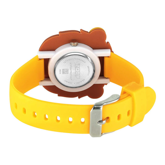 Zoop Analog Lion Watch with Yellow Dial & Yellow Strap for Boys Girls Kids, from House of Titan