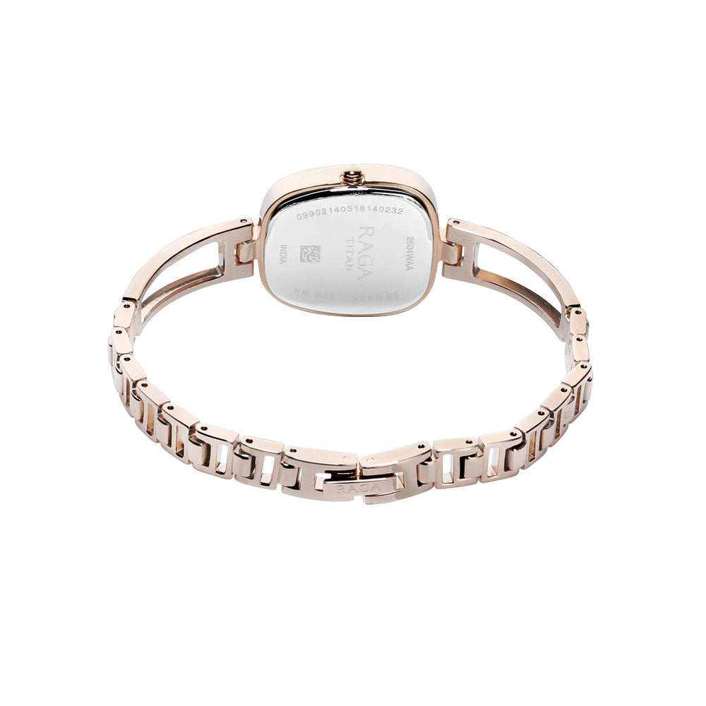 Titan Raga Viva Grey Dial Analog with Date Rose Gold Metal Strap watch for Women