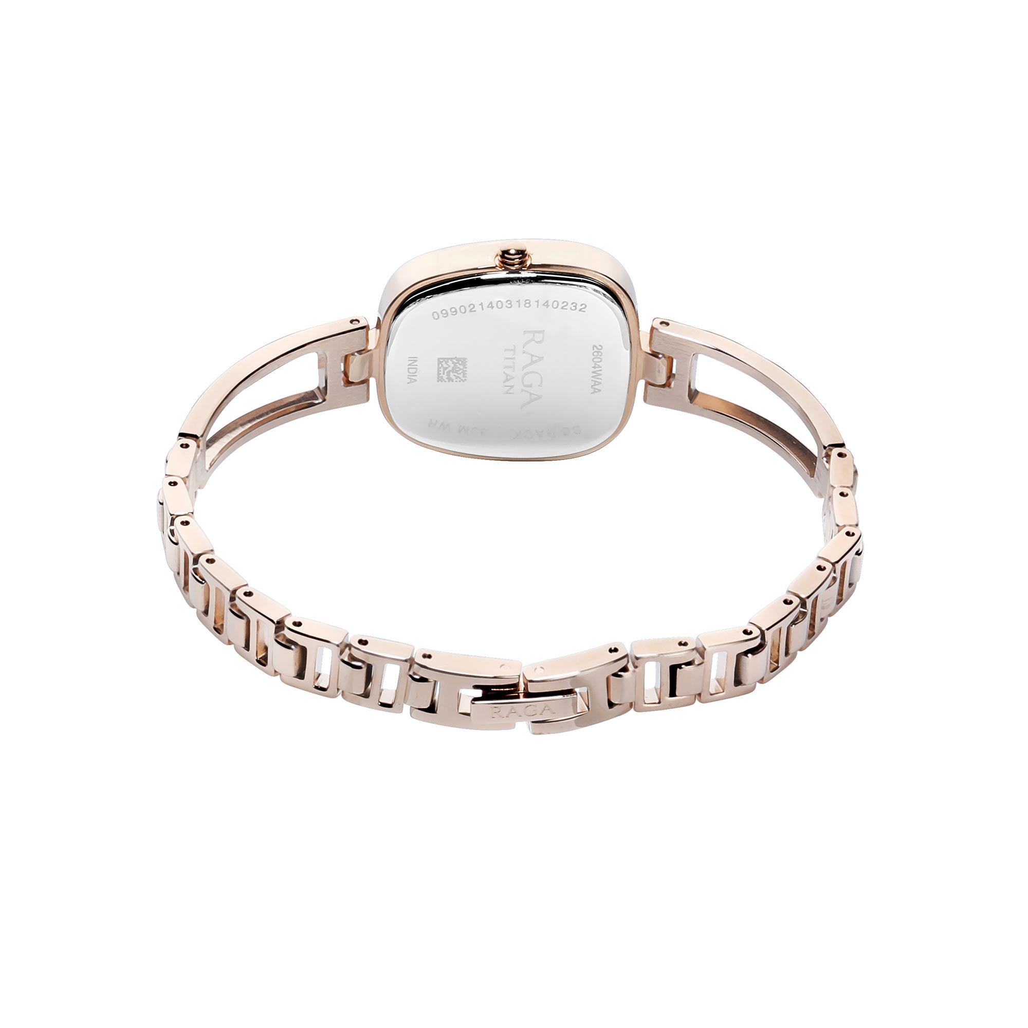 Titan Raga Viva Grey Dial Analog with Date Rose Gold Metal Strap watch for Women