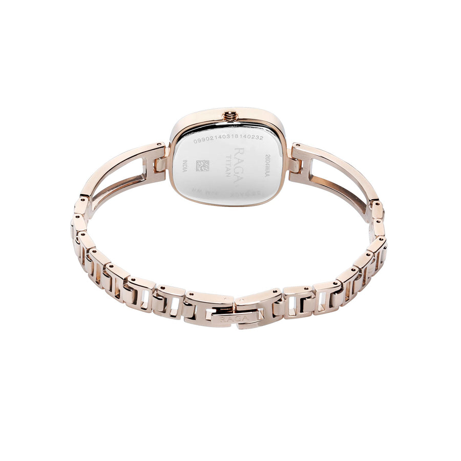 Titan Raga Viva Grey Dial Analog with Date Rose Gold Metal Strap watch for Women