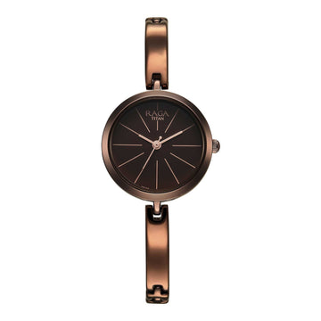 Titan Raga Viva Brown Dial Metal Strap Analog Watch for Women