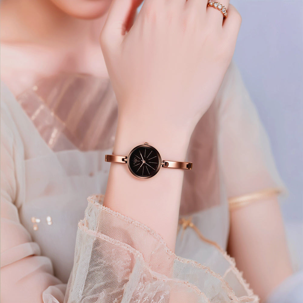 Titan Raga Viva Brown Dial Metal Strap Analog Watch for Women
