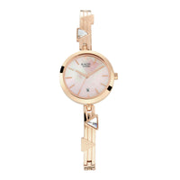 Titan Raga Viva Mother of Pearl Dial Rose Gold Metal Strap Analog with Date Watch for Women