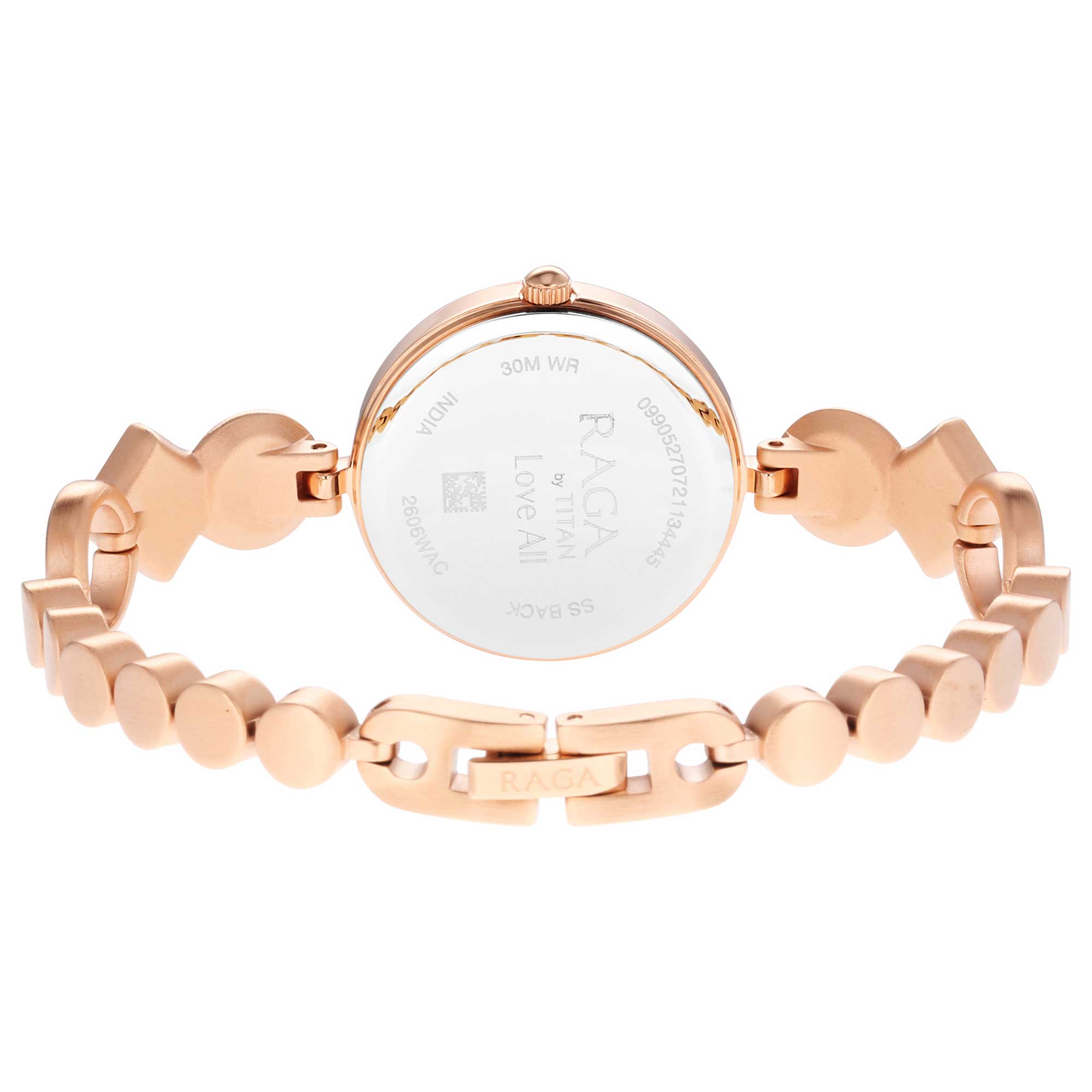 Titan Raga Love All Pink Dial Analog Metal Strap Watch for Women
