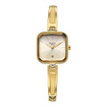 Titan Raga Champagne Square Dial Gold Metal Strap Analog with Date Watch for Women