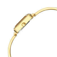 Titan Raga Champagne Square Dial Gold Metal Strap Analog with Date Watch for Women