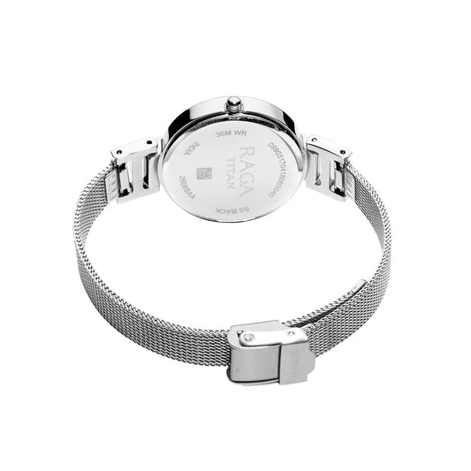 Titan Raga Viva Blue Dial Women Watch With Metal Strap