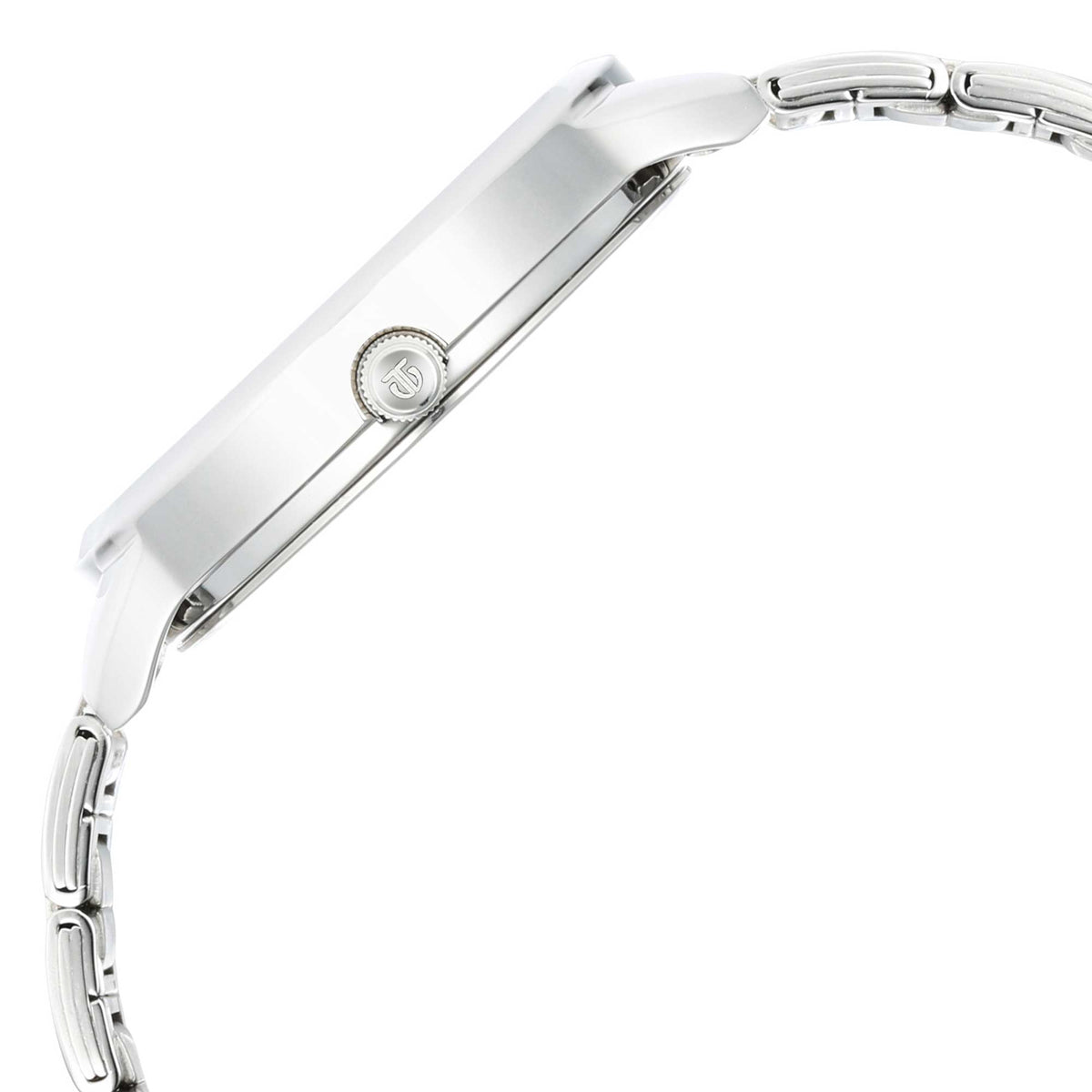 Titan Silver Dial Two Toned Stainless Steel Strap Analog Watch for Women