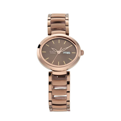 Titan Raga Viva Brown Dial Analog with Day and Date Metal Strap Watch for Women