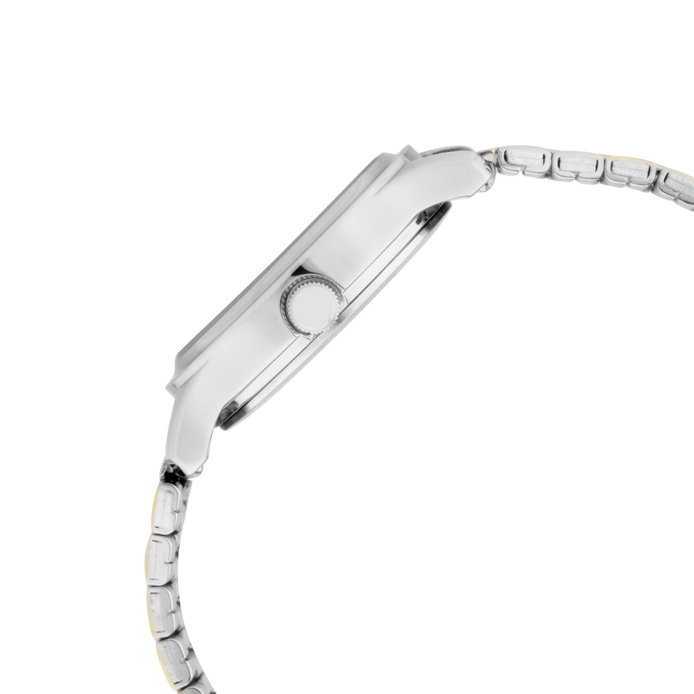 Titan Silver Dial Two Toned Metal Strap Analog with Date Watch for Women