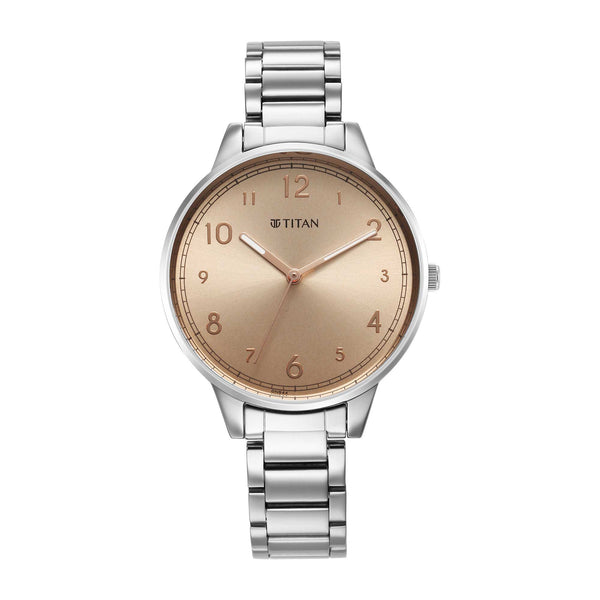 Titan Quartz Analog Rose Gold Dial Watch for Women