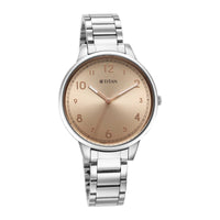 Titan Quartz Analog Rose Gold Dial Watch for Women