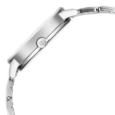 Titan Fashion Purple Dial Silver Stainless Steel Strap Analog Watch For Women