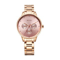 Titan Razzle Dazzle Quartz Analog with Day and Date Pink Dial Rose Gold Stainless Steel Strap Watch For Women