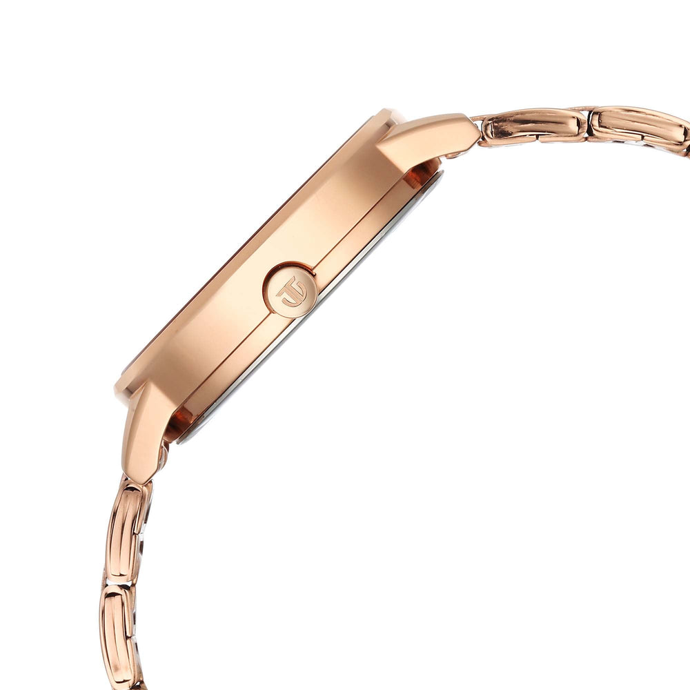 Titan Razzle Dazzle Quartz Analog with Day and Date Pink Dial Rose Gold Stainless Steel Strap Watch For Women