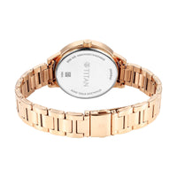 Titan Green Dial Rose Gold Stainless Steel Strap Analog with Day and Date Watch for Women