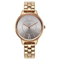 Titan Neo Quartz Analog Grey Dial Rose Gold Metal Strap Watch For Women