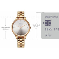 Titan Neo Quartz Analog Grey Dial Rose Gold Metal Strap Watch For Women