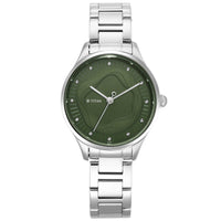 Titan Wander Green Dial Analog Stainless Steel Strap Watch for Women