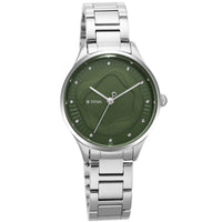 Titan Wander Green Dial Analog Stainless Steel Strap Watch for Women