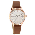 Titan Workwear Silver Dial Brown Leather Strap Analog Watch for Women