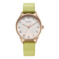 Titan Workwear White Dial Green Leather Strap Analog Watch for Women