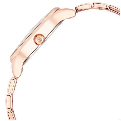 Titan Workwear White Dial Rose Gold Stainless Steel Strap Analog Watch for Women