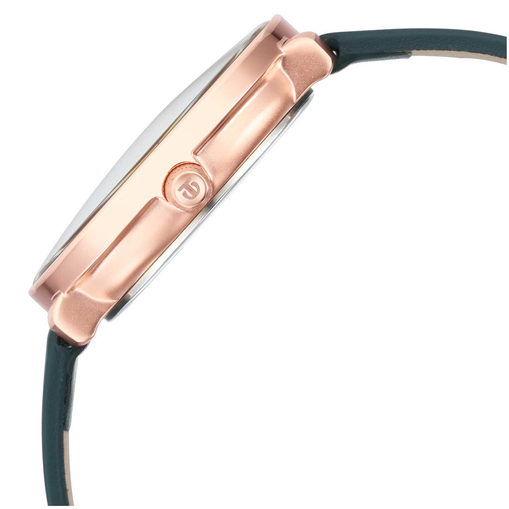 Titan Women's Svelte Black: Multi-Function Watch with Leather Strap