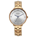Titan Workwear Silver Dial Rose Gold Metal Strap Analog Watch for Women