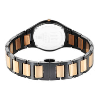 Titan Edge Ceramic Black Dial Two Toned Ceramic Strap Analog Watch for Women