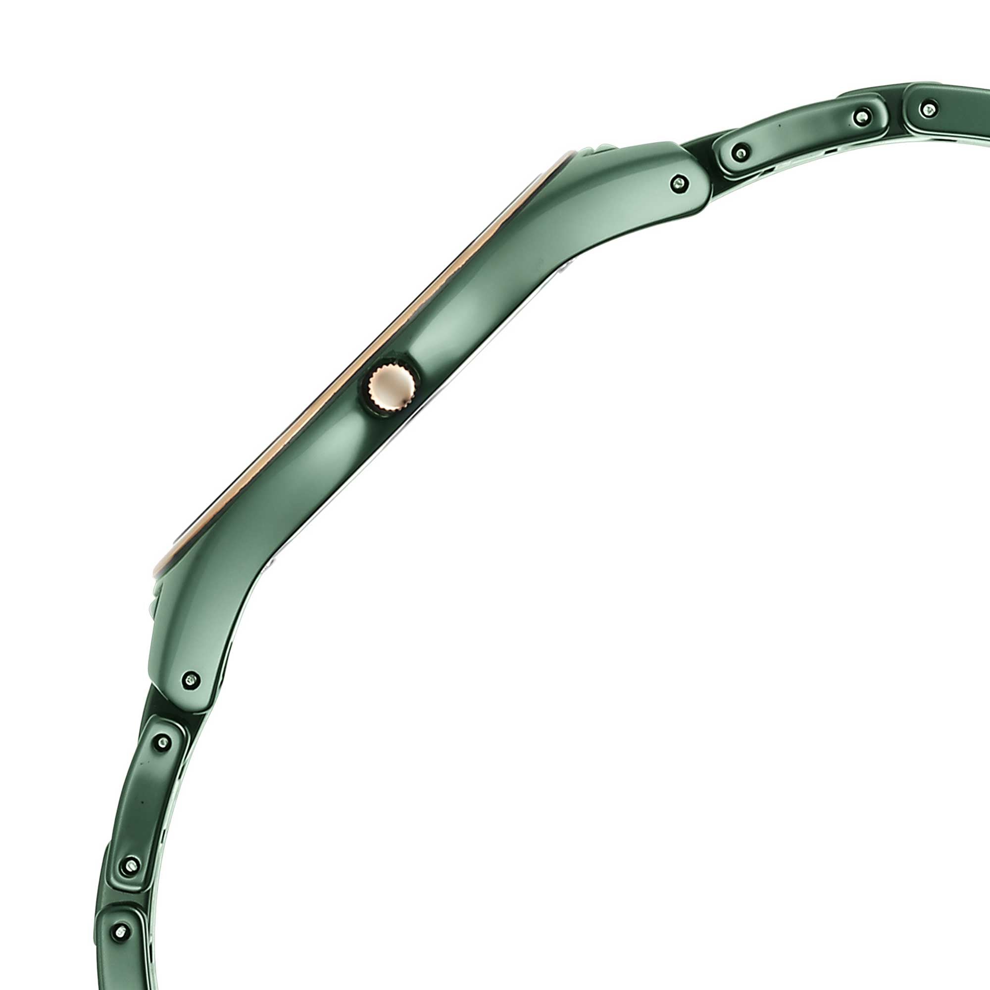 Titan Edge Green Dial Ceramic Strap Analog Watch for Women