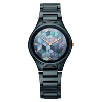 Titan Edge Blue Dial Ceramic Strap Analog Watch For Women