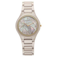 Titan Edge Beige Dial Ceramic Strap Analog Watch For Women