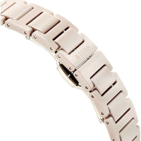 Titan Edge Beige Dial Ceramic Strap Analog Watch For Women