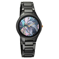 Titan Edge Multicolor Dial Black Ceramic Strap Analog Watch for Women