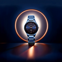 Titan Edge Ceramic Quartz in Atlantic Blue Dial Watch for Women