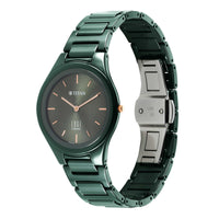 Titan Edge Ceramic Quartz in Glossy Green Dial Watch for Women