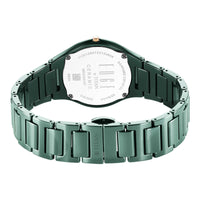 Titan Edge Ceramic Quartz in Glossy Green Dial Watch for Women