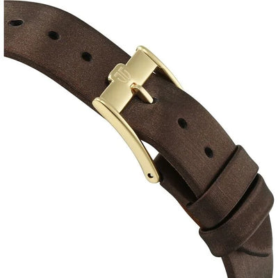 Titan Edge Brown Dial Leather Strap Analog Watch for Women