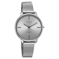 Titan Edge Silver Dial Metal Strap Analog Watch for Women