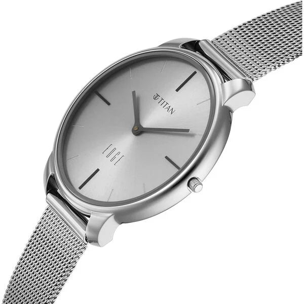 Titan Edge Silver Dial Metal Strap Analog Watch for Women