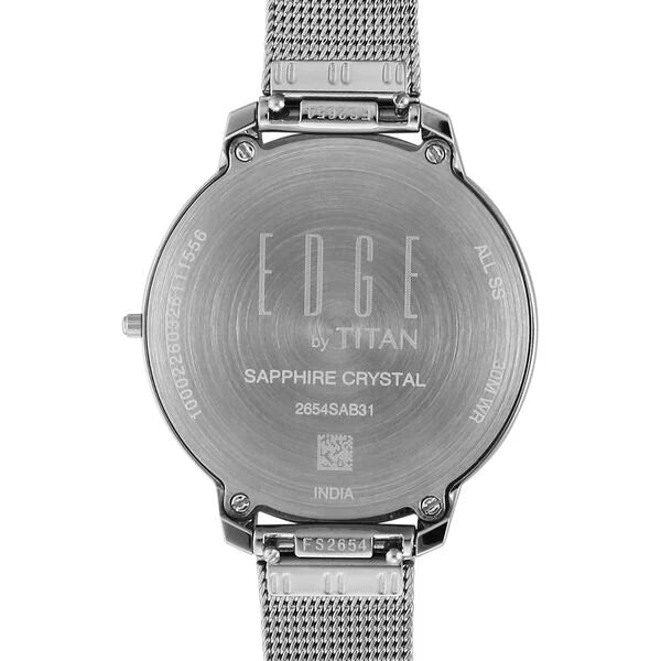 Titan Edge Silver Dial Metal Strap Analog Watch for Women
