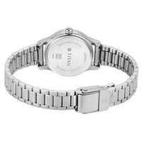 Titan Lagan Black Dial Analog with Day and Date Metal Strap Watch for Women